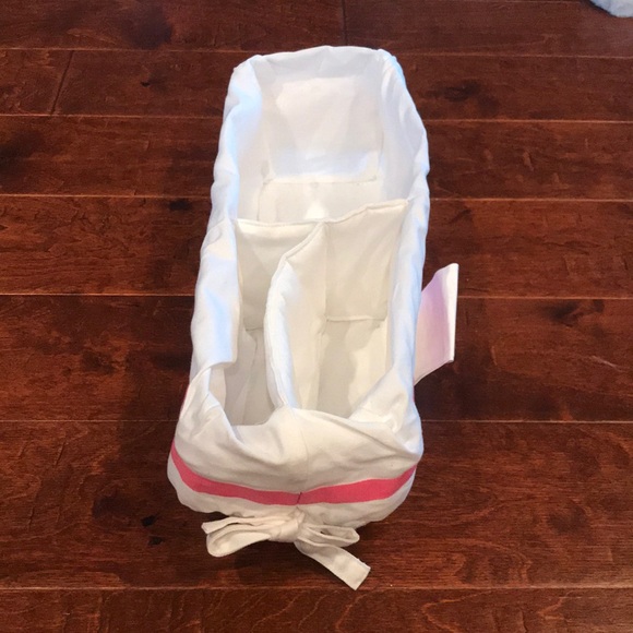 pottery barn changing table with baskets